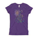 Uncharted Ink Girl's Purple Tee in Daisy Gone Wild